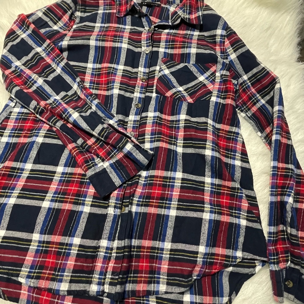 Socialite plaid flannel shirt, women